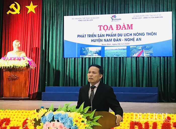 Phó Tổng cục trưởng Tổng cục Du lịch Ngô Hoài Chung phát biểu tại tọa đàm